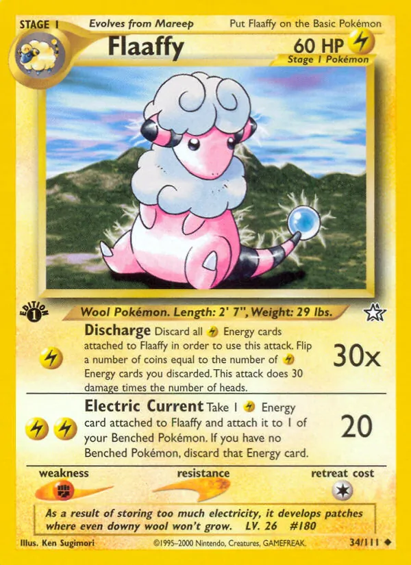 Flaaffy #34 – Neo Genesis card