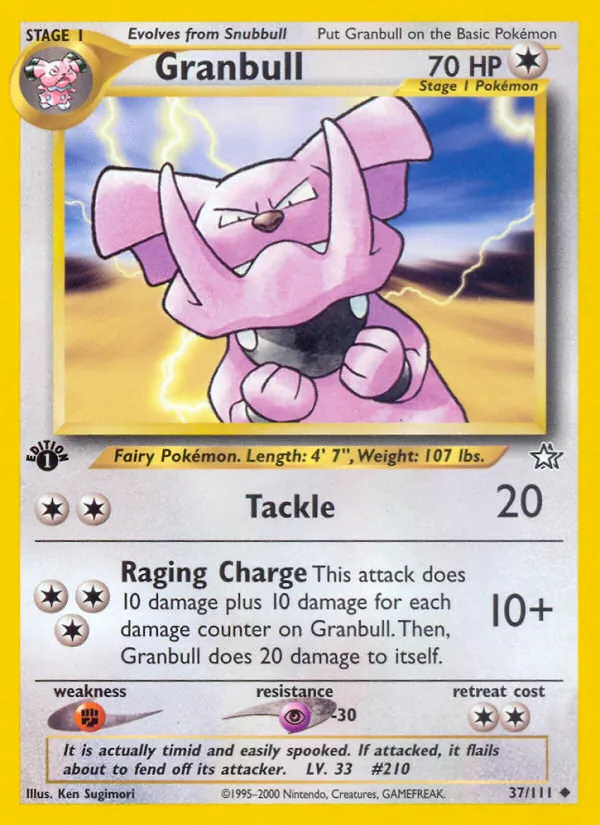 Granbull #37 – Neo Genesis card