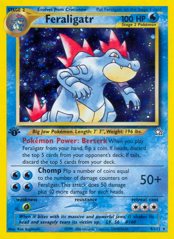 Feraligatr #4 – Neo Genesis card