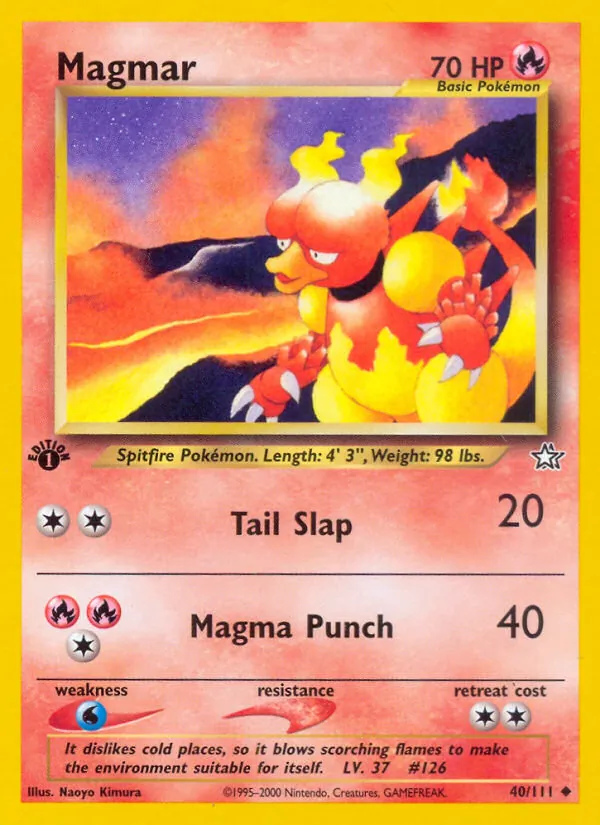 Magmar #40 – Neo Genesis card