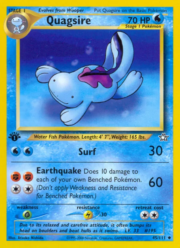 Quagsire #45 – Neo Genesis card
