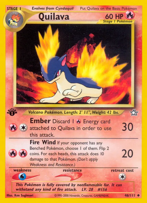 Quilava #46 – Neo Genesis card