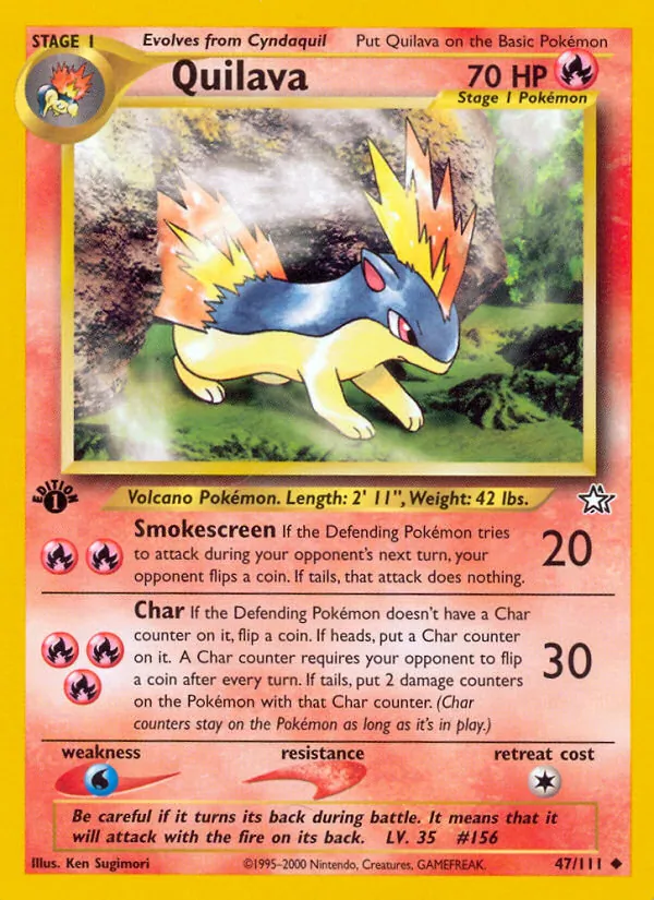 Quilava #47 – Neo Genesis card