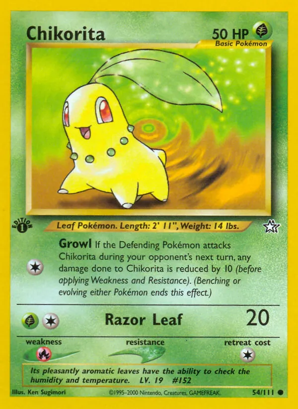 Chikorita #54 – Neo Genesis card