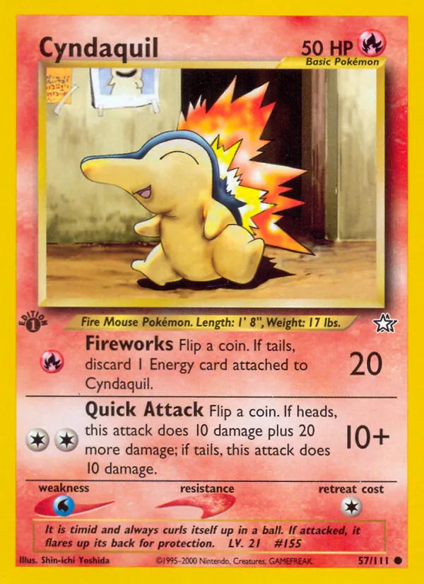 Cyndaquil #57 – Neo Genesis card