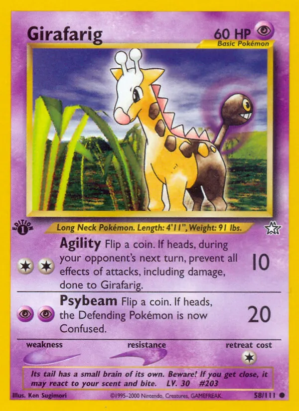 Girafarig #58 – Neo Genesis card