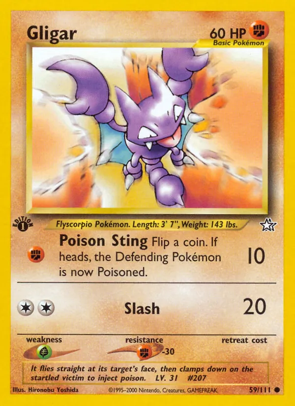Gligar #59 – Neo Genesis card