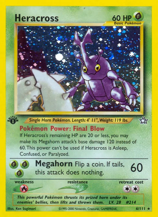 Heracross #6 – Neo Genesis card