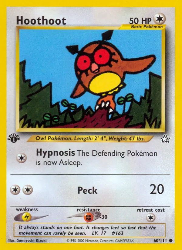 Hoothoot #60 – Neo Genesis card