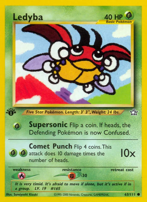 Ledyba #63 – Neo Genesis card