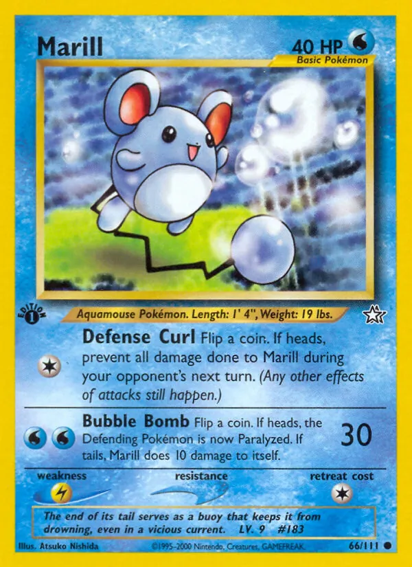 Marill #66 – Neo Genesis card