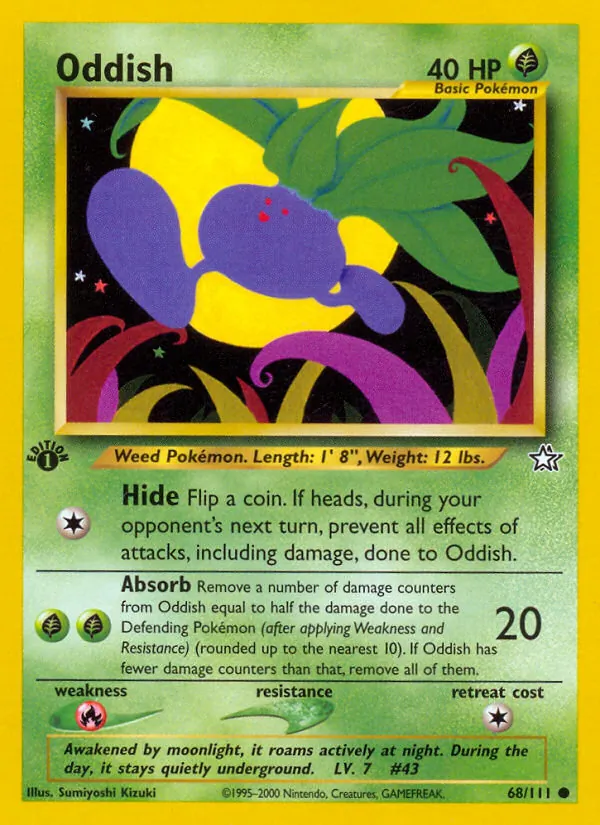 Oddish #68 – Neo Genesis card
