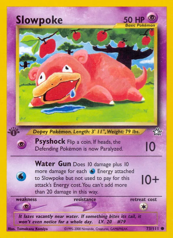 Slowpoke #73 – Neo Genesis card