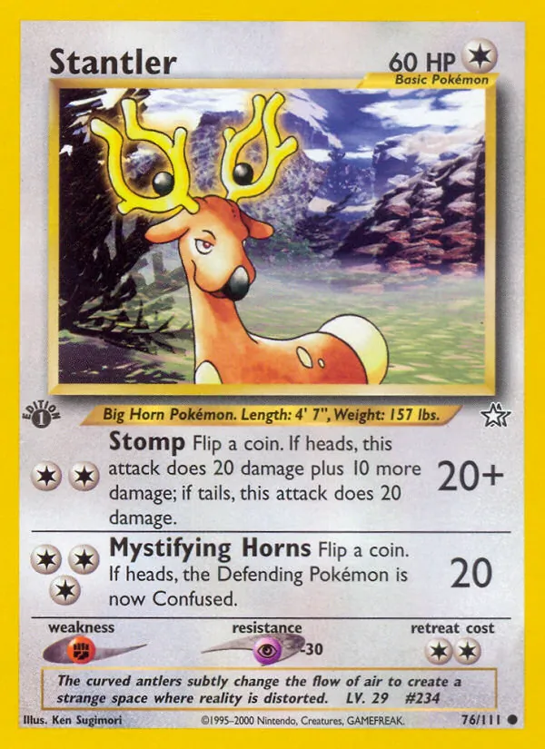 Stantler #76 – Neo Genesis card