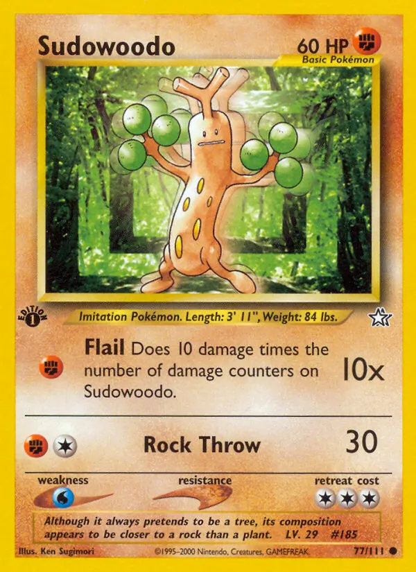 Sudowoodo #77 – Neo Genesis card