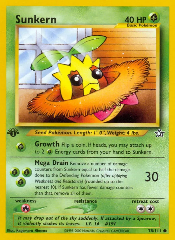 Sunkern #78 – Neo Genesis card