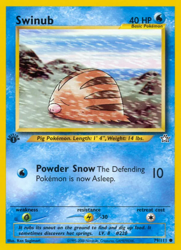 Swinub #79 – Neo Genesis card