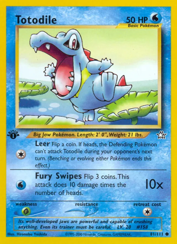 Totodile #81 – Neo Genesis card
