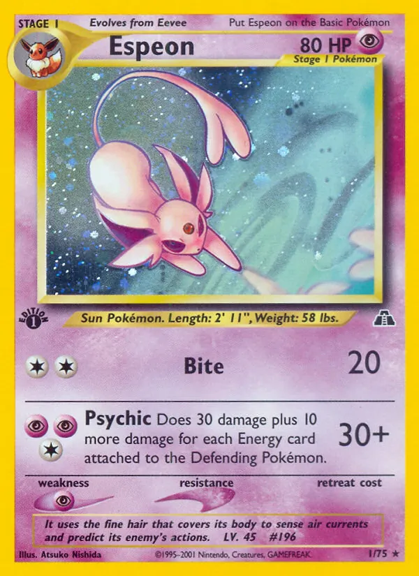 Espeon #1 – Neo Discovery card