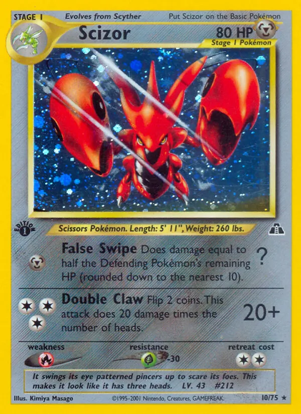 Scizor #10 – Neo Discovery card