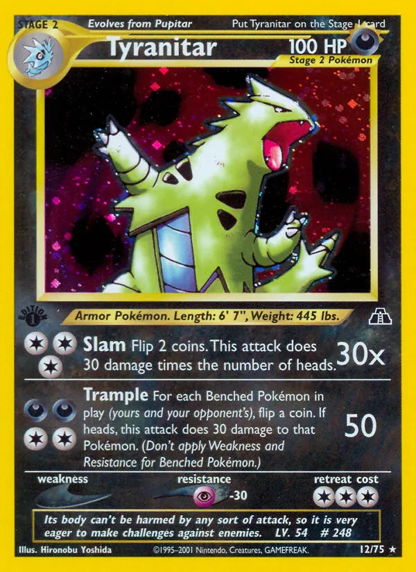 Tyranitar #12 – Neo Discovery card