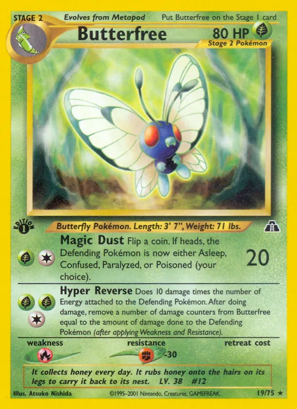 Butterfree #19 – Neo Discovery card