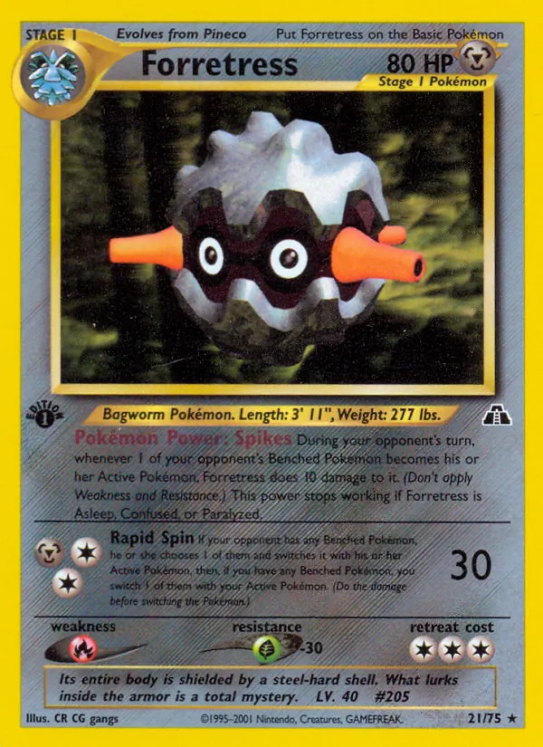 Forretress #21 – Neo Discovery card