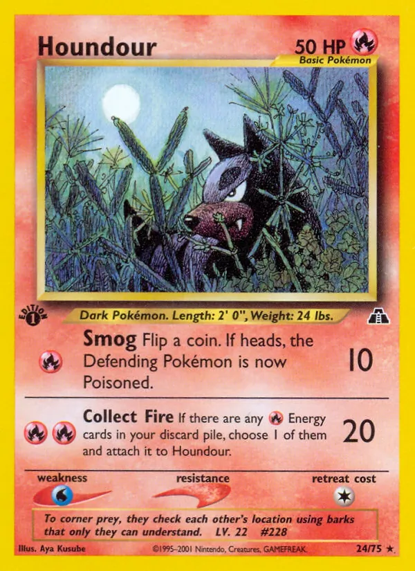 Houndour #24 – Neo Discovery card