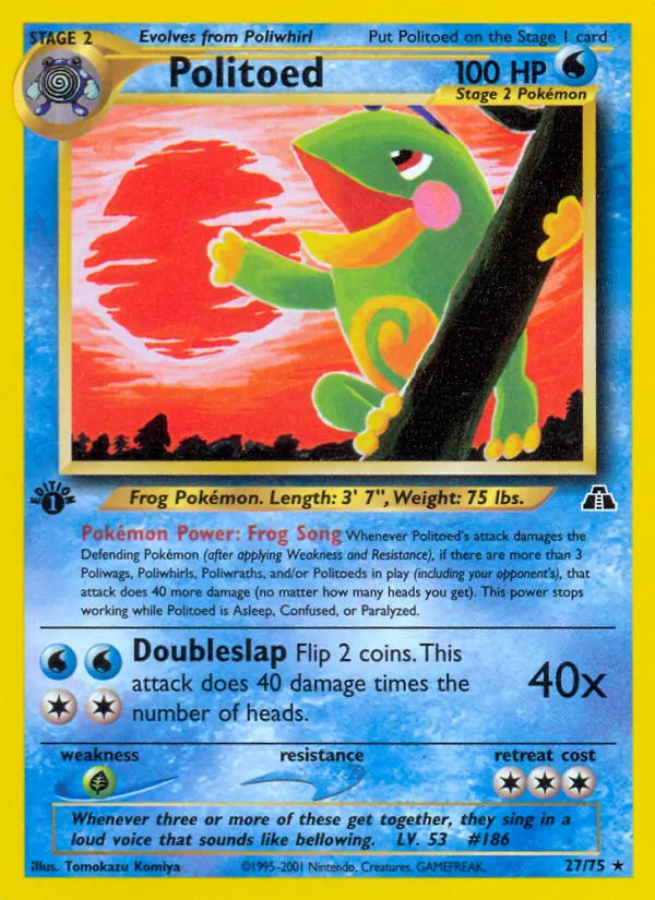 Politoed #27 – Neo Discovery card