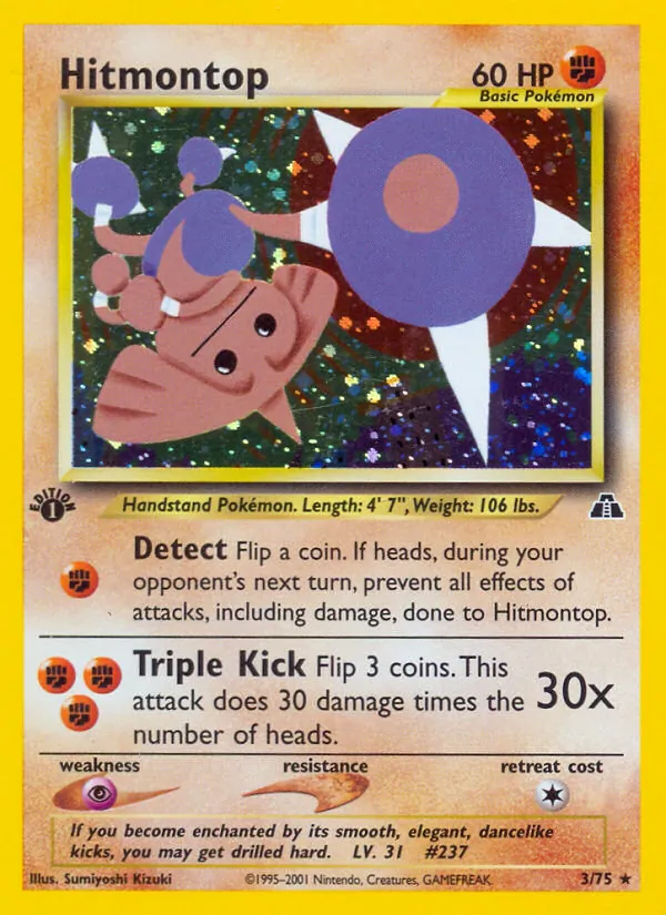 Hitmontop #3 – Neo Discovery card