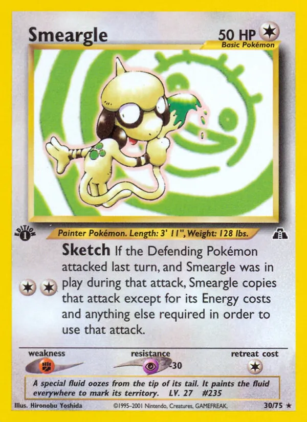 Smeargle #30 – Neo Discovery card