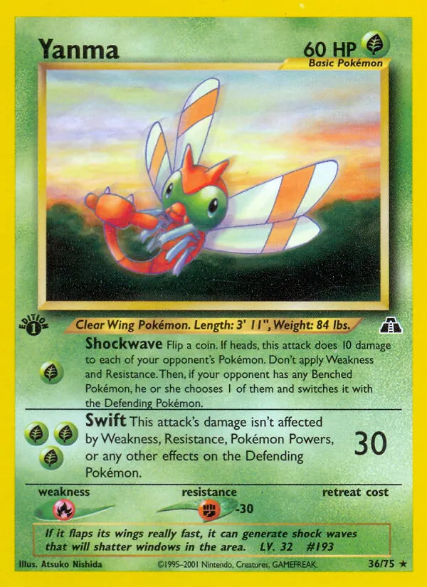Yanma #36 – Neo Discovery card