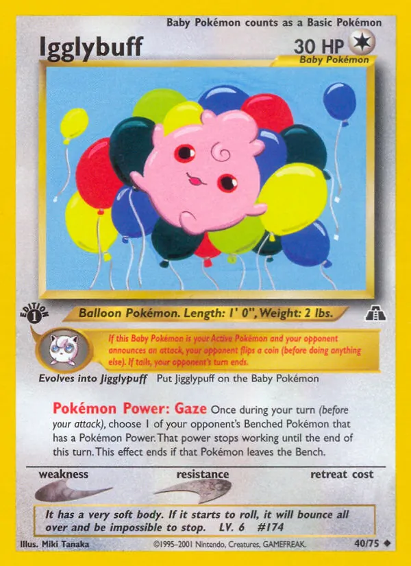 Igglybuff #40 – Neo Discovery card