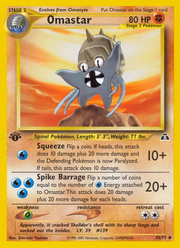 Omastar #43 – Neo Discovery card