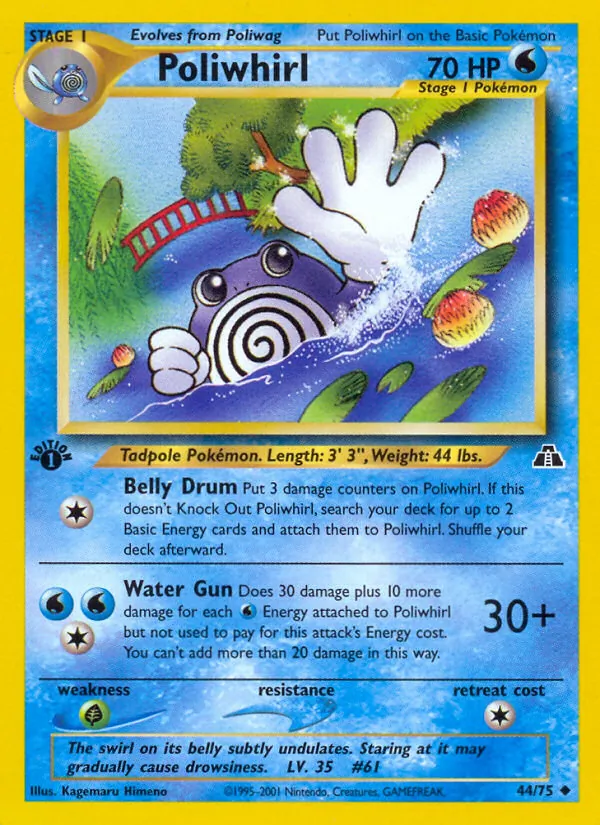 Poliwhirl #44 – Neo Discovery card