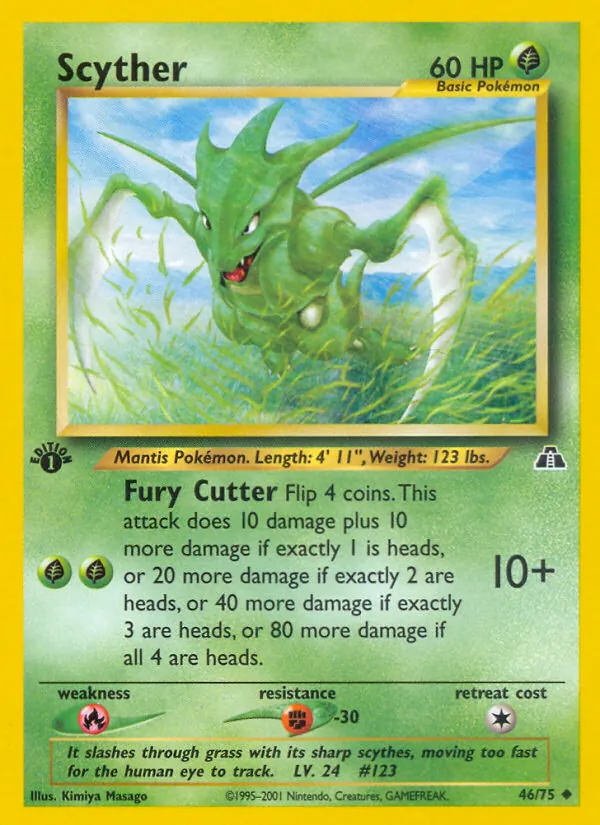 Scyther #46 – Neo Discovery card