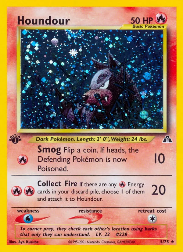 Houndour #5 – Neo Discovery card