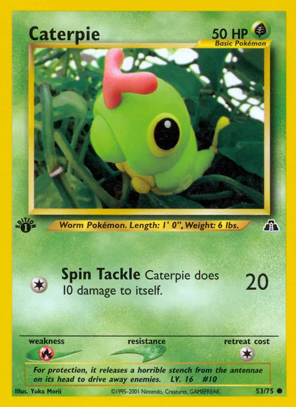 Caterpie #53 – Neo Discovery card