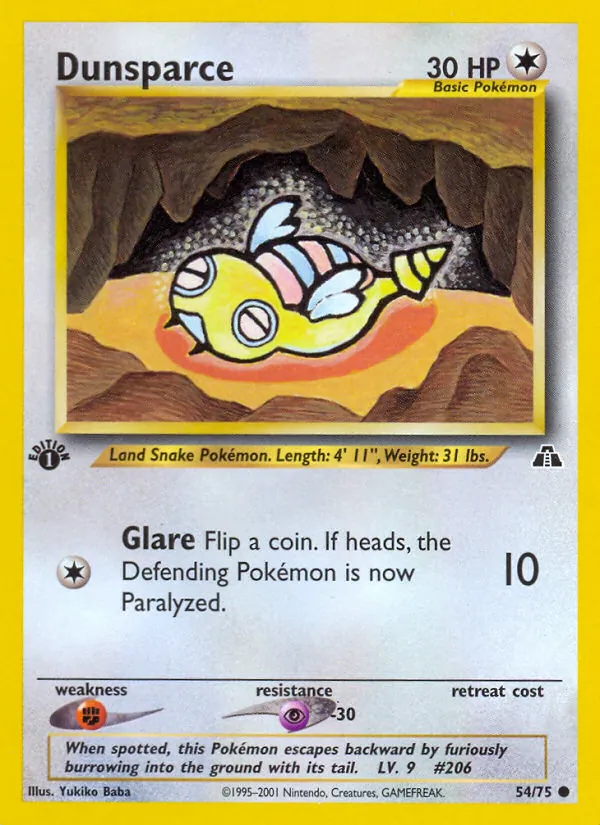 Dunsparce #54 – Neo Discovery card