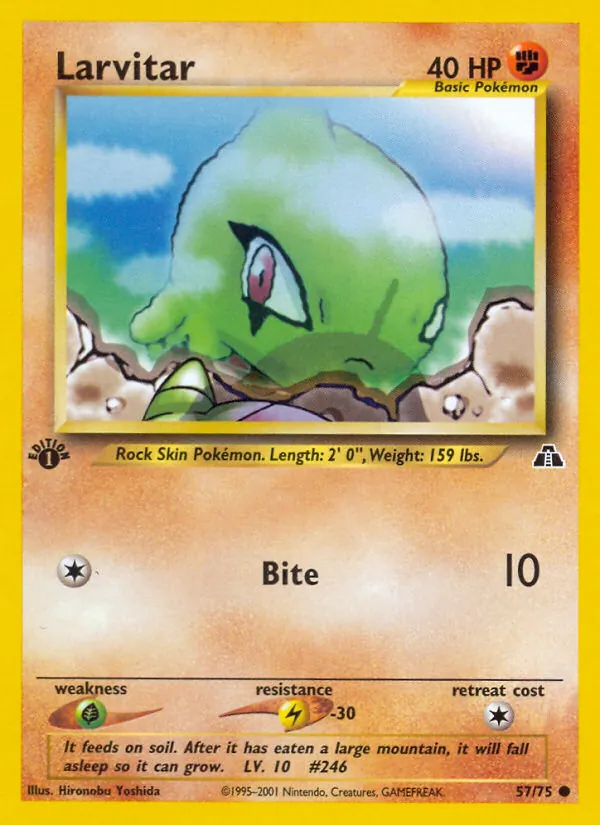 Larvitar #57 – Neo Discovery card