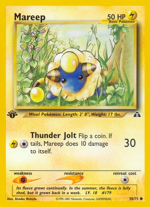 Mareep #58 – Neo Discovery card