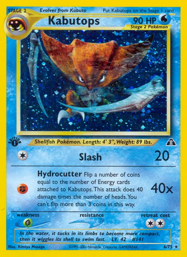 Kabutops #6 – Neo Discovery card