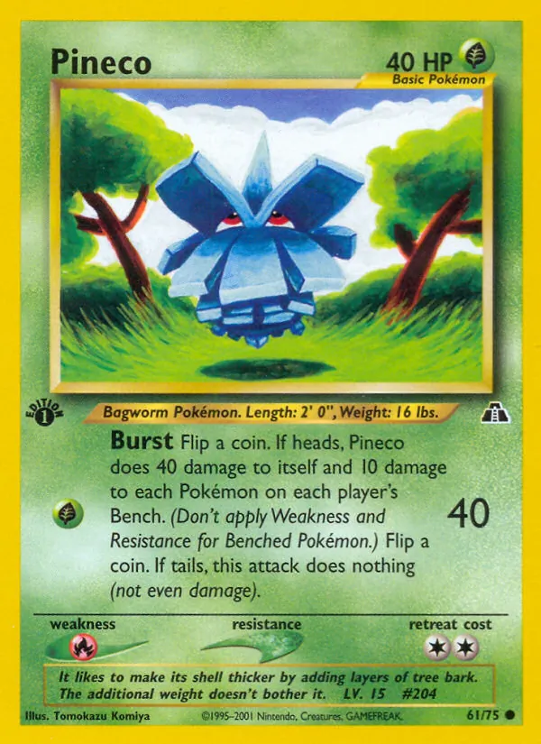 Pineco #61 – Neo Discovery card