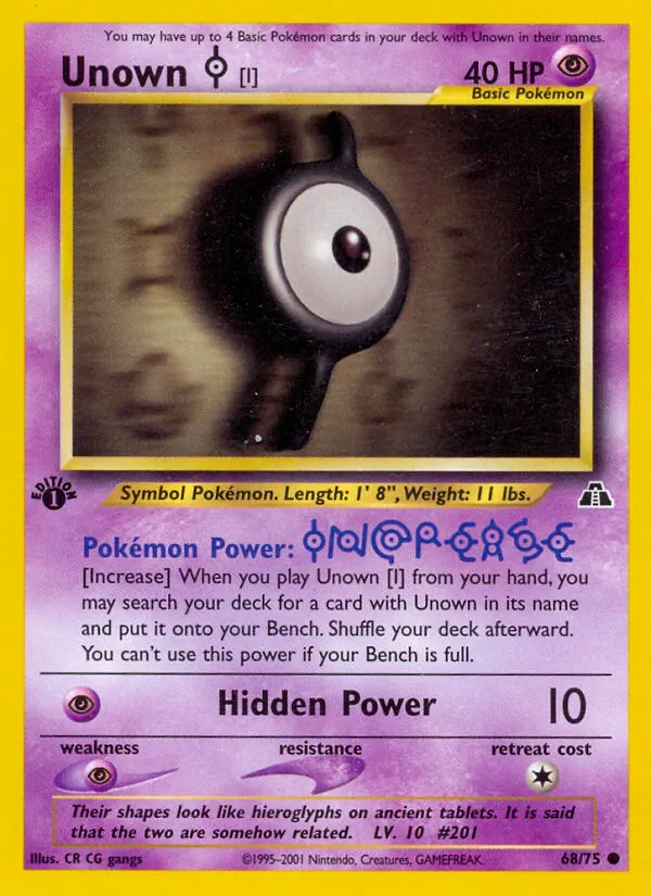 Unown [I] #68 – Neo Discovery card