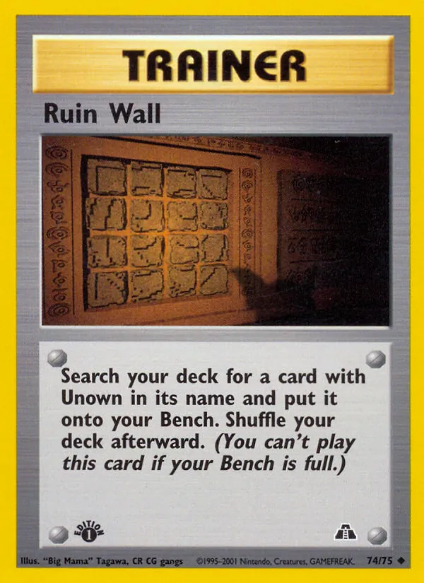 Ruin Wall #74 – Neo Discovery card