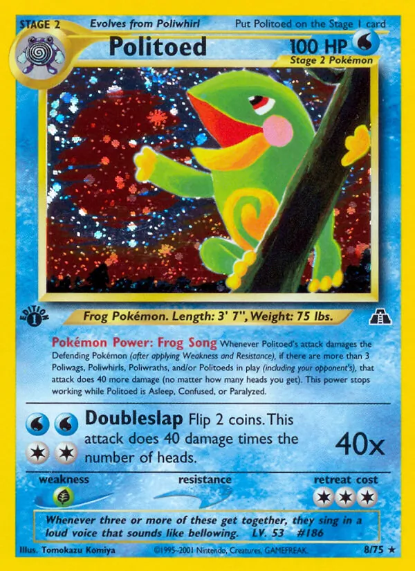 Politoed #8 – Neo Discovery card