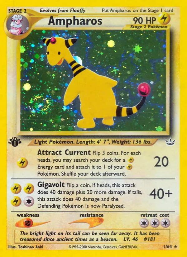 Ampharos #1 – Neo Revelation card
