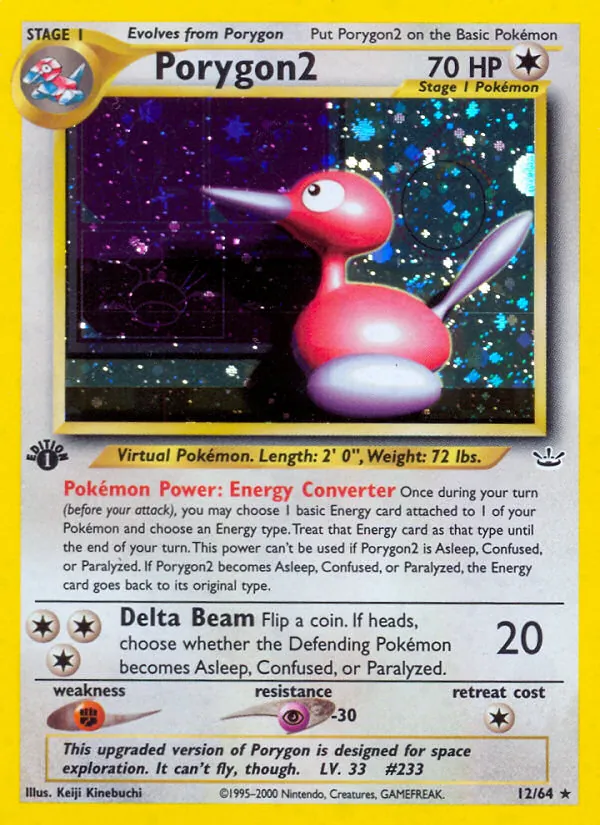 Porygon2 #12 – Neo Revelation card