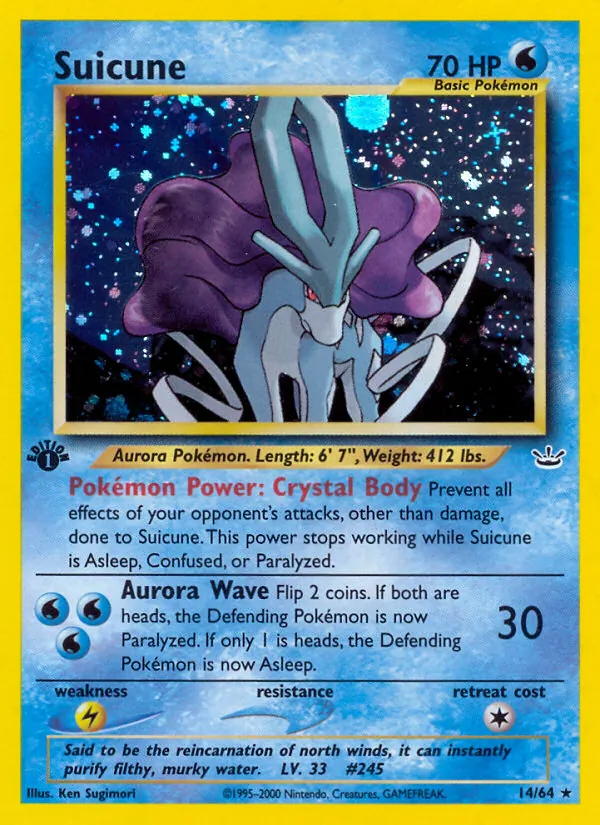 Suicune #14 – Neo Revelation card