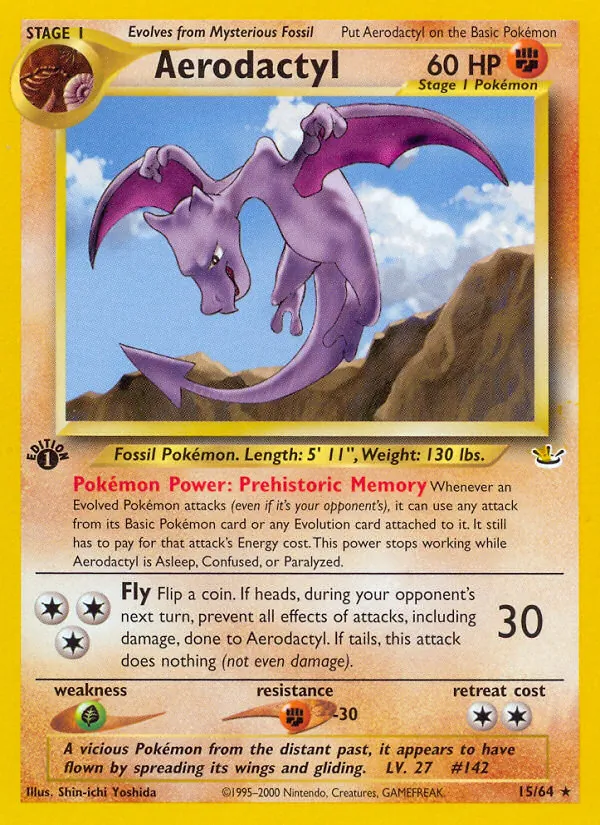 Aerodactyl #15 – Neo Revelation card